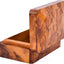 Caja mediana madera tallada manual multiusos decoración