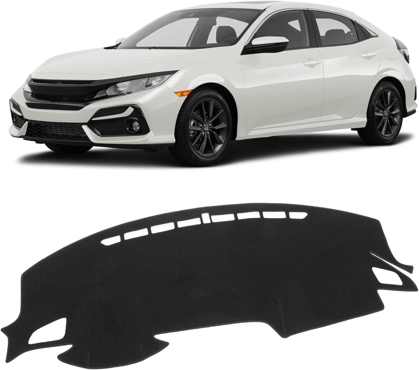 Cubierta salpicadero negra Honda Civic 16-21 antiderrap