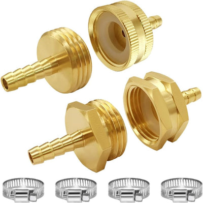 Conector manguera jardín latón rosca giratoria 4 pzas