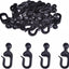 36 Ganchos Plástico para Cortinas Cenador Mosquitera Negro