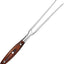 Tenedor acero inox 11.6pulg para asar y servir carne mango madera