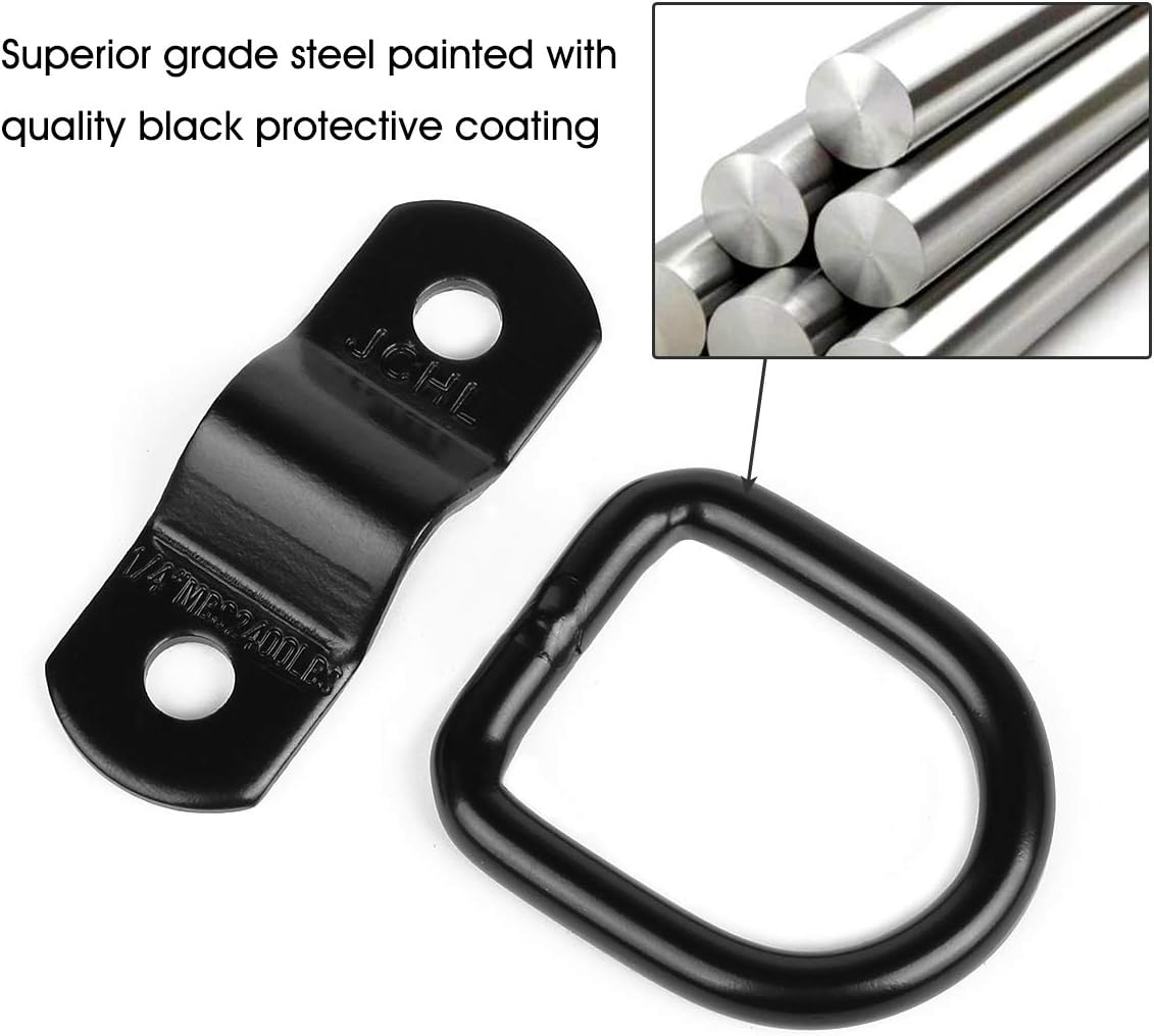Anclajes anillo en D para remolque 2400lb 1/4 pack 22