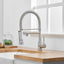 Grifo cocina con pulverizador níquel cepillado