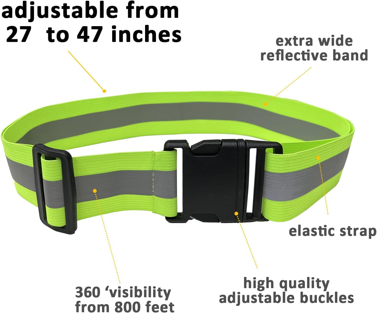 Chaleco reflectante para correr con correas de seguridad