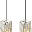 Luces colgantes cromadas isla cocina paquete 2 modernas ajustables