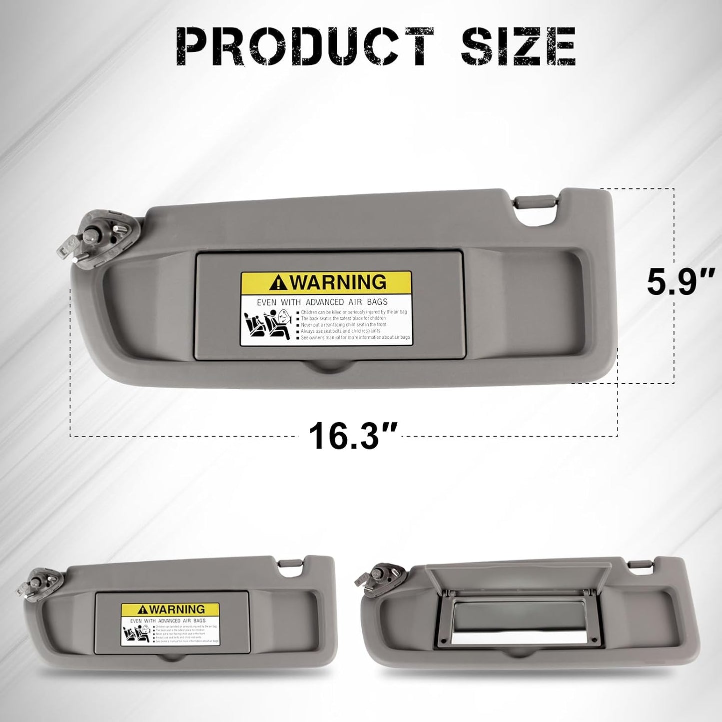 Visera solar pasajero Honda Civic 06-11 EX LX SI Gris