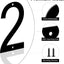 Números de puerta acero inox 5" para casa oficina