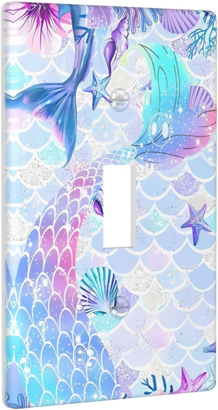 Placa interruptor sirena para niña dormitorio baño
