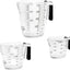 Juego 3 Tazas Medidoras Plástico Transparente 8/16/32oz