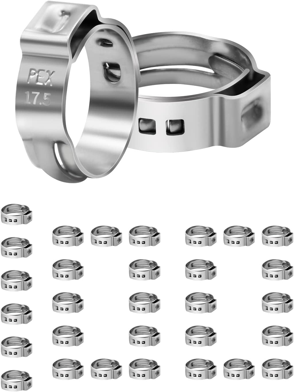 100 Abrazaderas PEX 1/2pulg Acero Inox