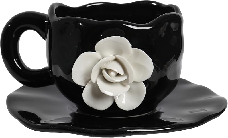 Tazas café cerámica con platillo 11oz para cappuccino