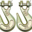 Ganchos horquilla forjados 3/8" 30000lb resistentes pack 2