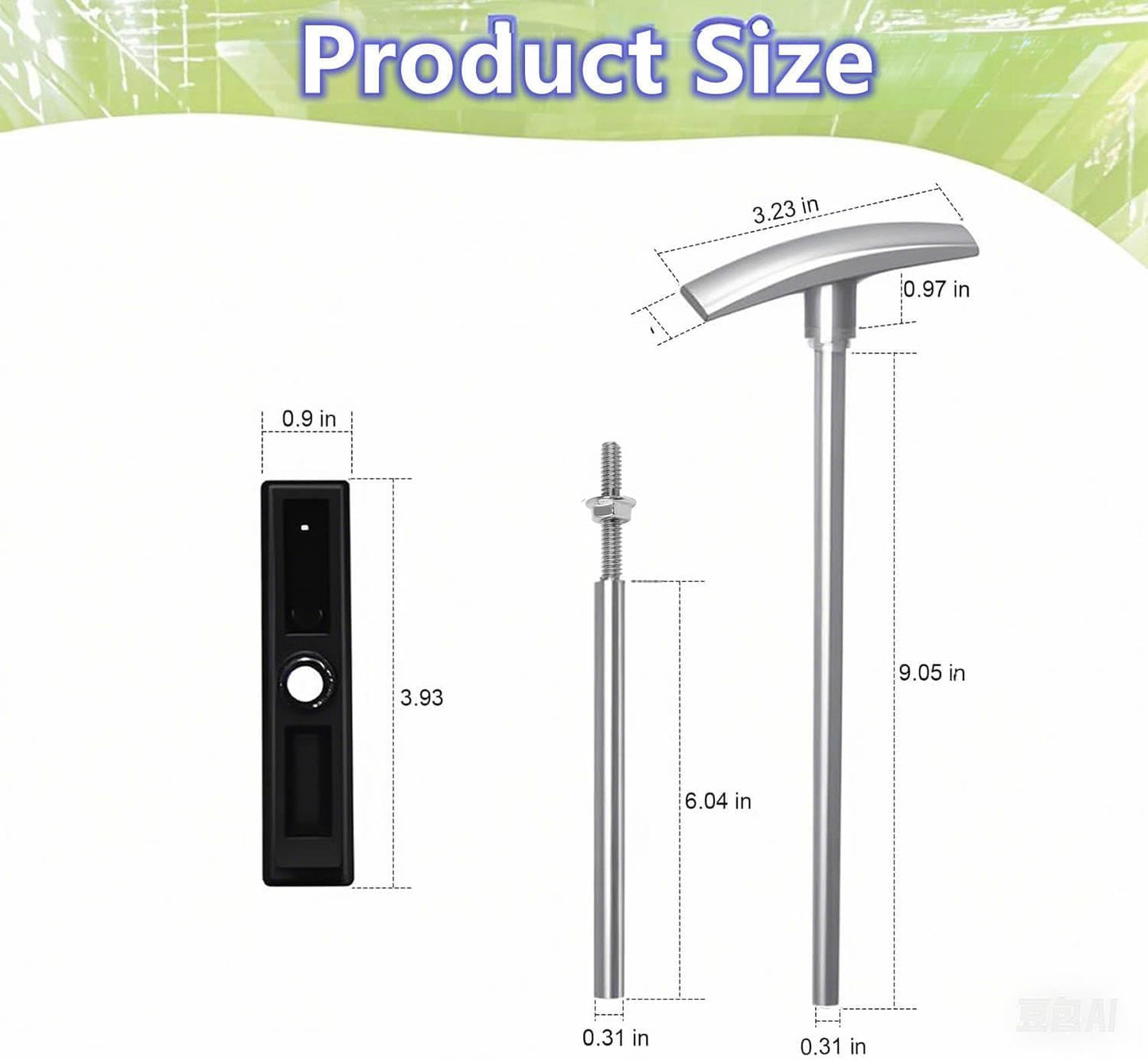 Kit extensión tubo válvula RV 2 Pzas comp mango