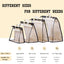 2 bolsas colgantes transparentes con cremallera crema