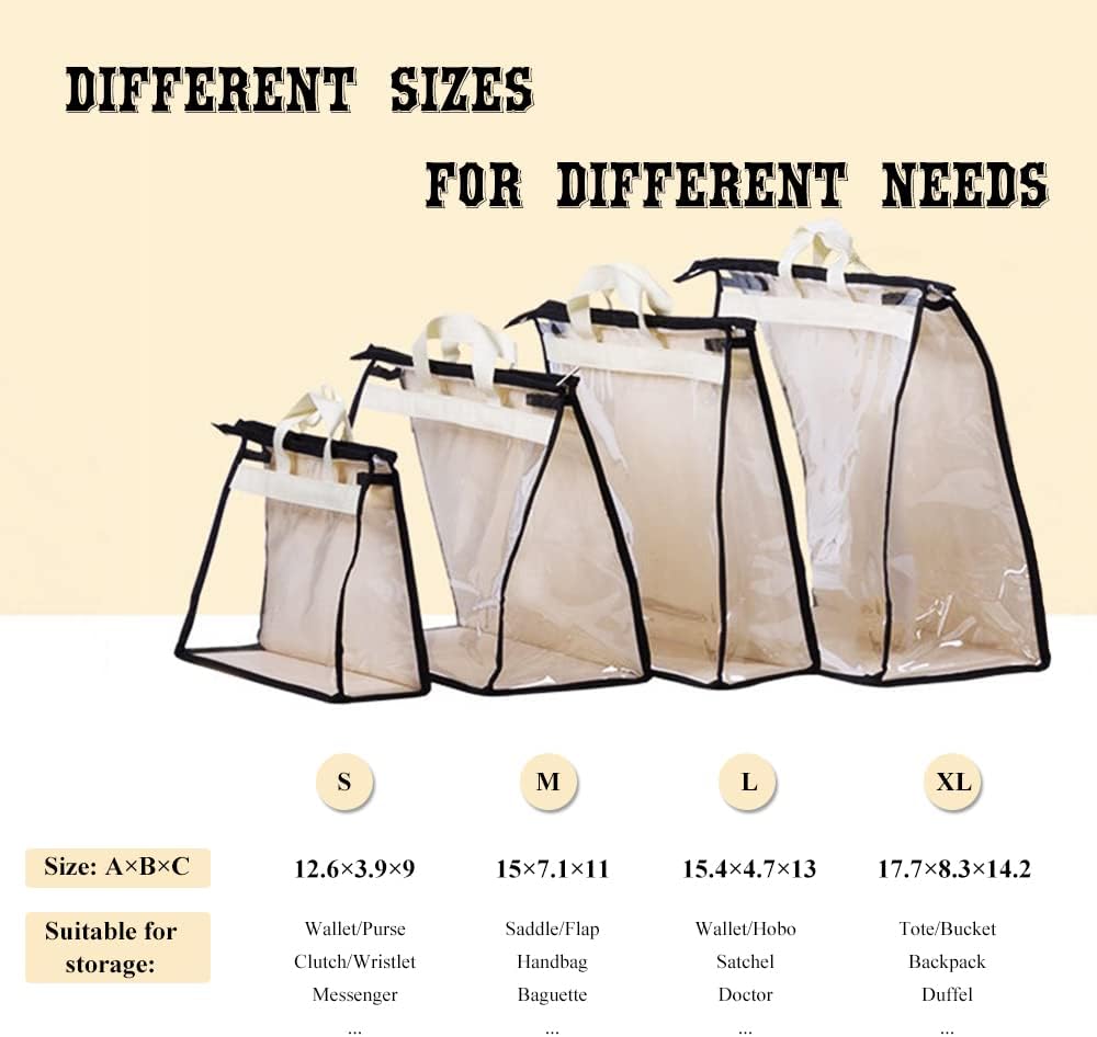 2 bolsas colgantes transparentes con cremallera crema