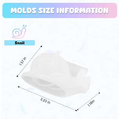 2 Moldes Silicona 3D Caracol Realista para Resina Halloween