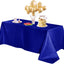 Mantel rectangular satén azul real 60x84pulg sedoso para comedor