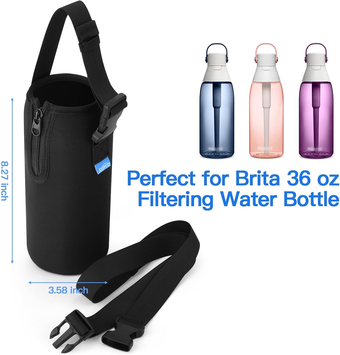 Bolsa transporte botella 36oz neopreno correa ajustable