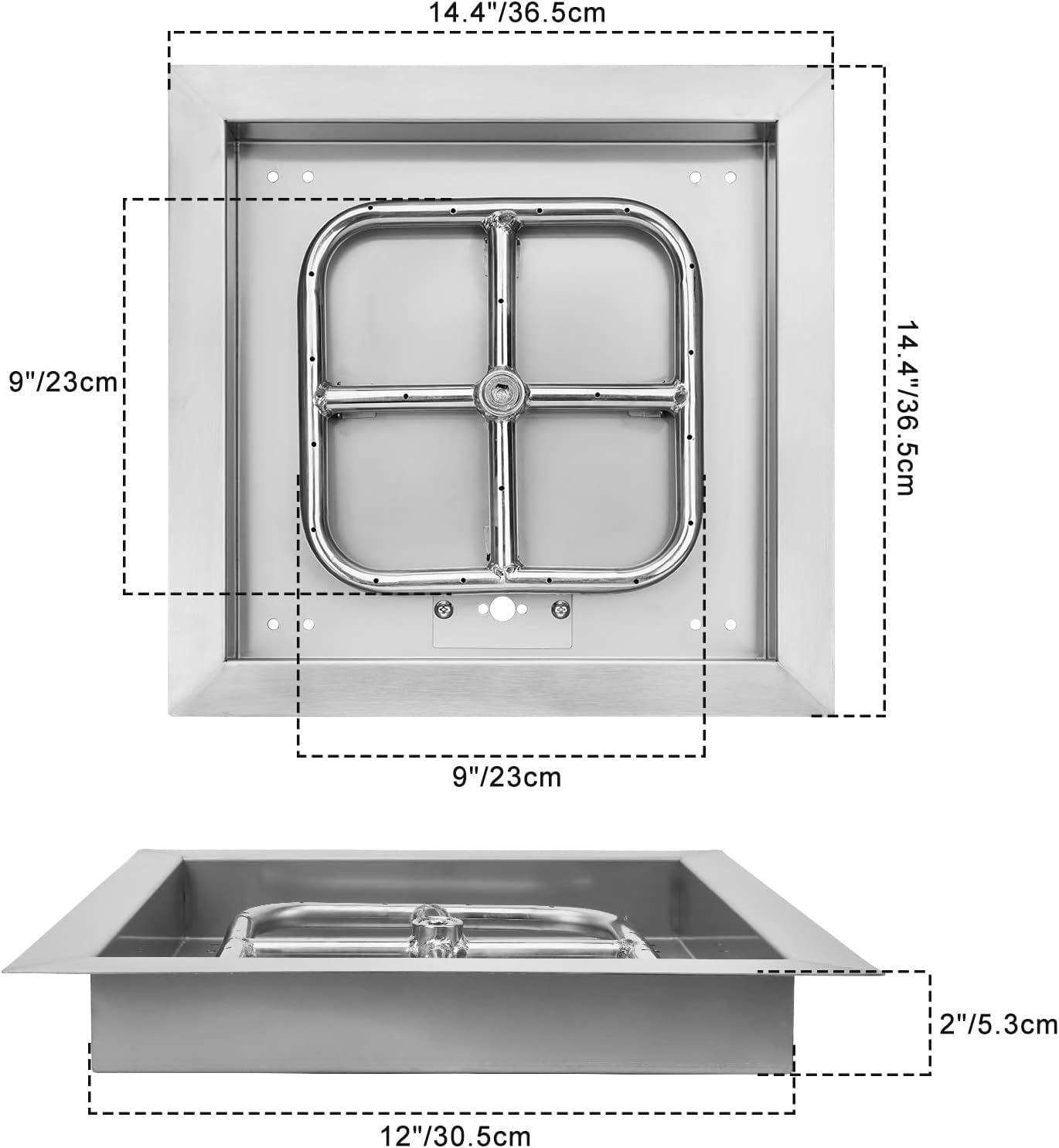Ensamblaje anillo bandeja quemador acero inox 304