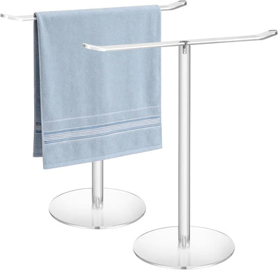 Toallero acrílico transparente forma T baño cocina minimalista