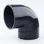 Acoplador codo 90 grados manguera silicona 4 capas negra