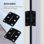 Bisagra asimétrica negra plana para armario 1.5pulg set 24