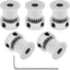 5 Pzas Polea GT2 20 Dientes Aluminio