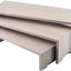Juego 3 elevadores madera caucho texturizados gris