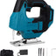 Sierra inalámbrica sin escobillas 20V con luz LED color azul
