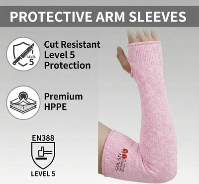 Protectores brazo manga granjero 17.7pulg 2 pares gris y rosa