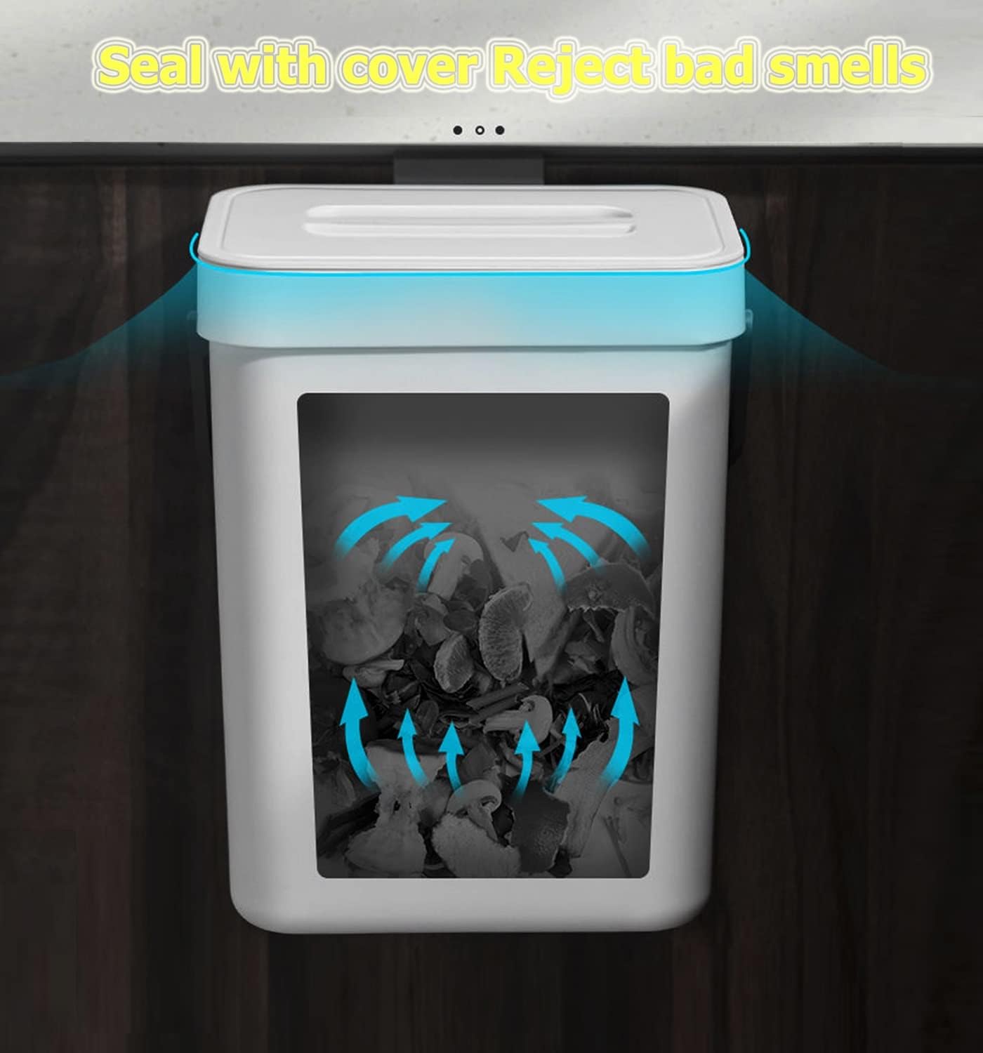 Bote basura pequeño con tapa hermética para cocina 5L