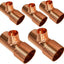 Pack 5 Reductores T Cobre 2-1/2x2x1/2