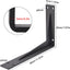 Soporte encimera 12x8x2pulg sólido en L negro mate set 2