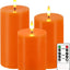 Velas LED parpadeantes sin llama 3 en 1 con control