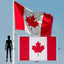 Bandera Canadá exterior 5x8ft con hoja arce y ojales latón