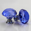2 Pomos Cristal Azul para Puerta Armario 1.575pulg M4x22mm