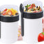 2 Tarros Avena con Tapas 21-25oz Reutilizables Blanco