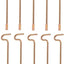 Pasadores llave emergencia acero comp Kwikset color dorado
