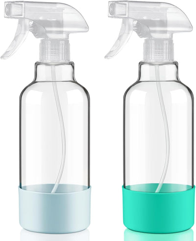 2 Botellas Vidrio con Funda Silicona 16.9oz Spray Cabello