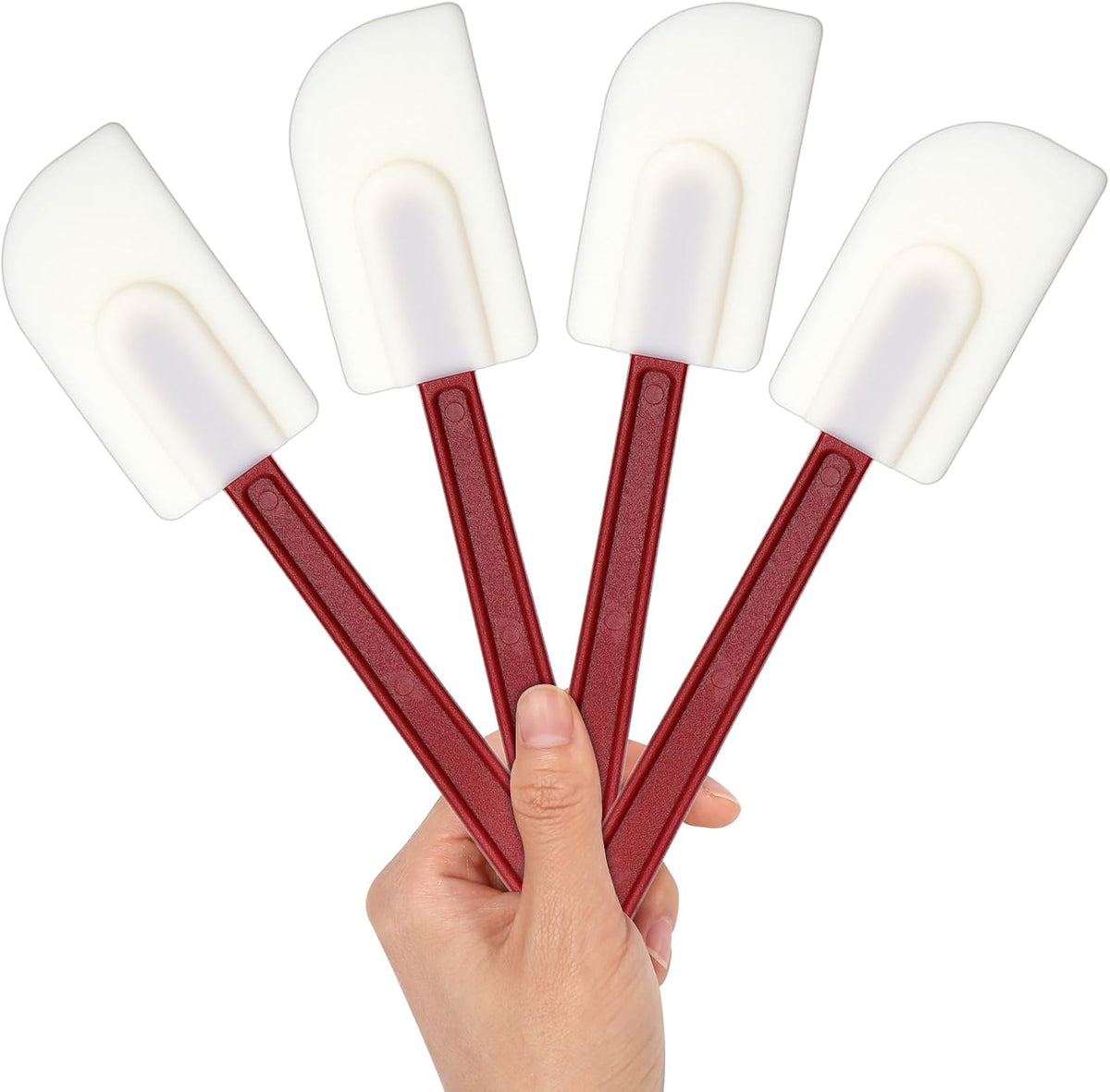 4 Espátulas Silicona 10pulg Resistentes Calor Cocina