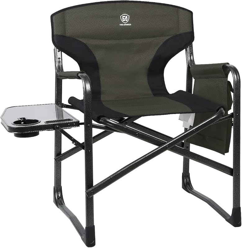 Silla director plegable aluminio con mesa y bolsa 350lb
