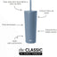 Vaso aislado acero inox con tapa y pajita 700ml