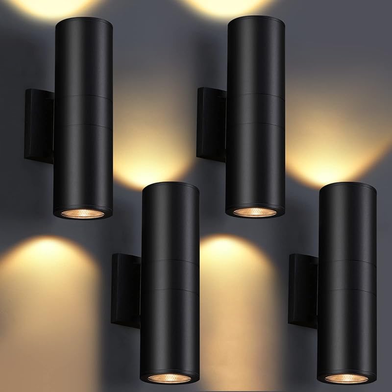 4 Luces pared exterior LED aluminio 12W 2700K