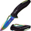 Cuchillo bolsillo metal grabado personalizado arco iris