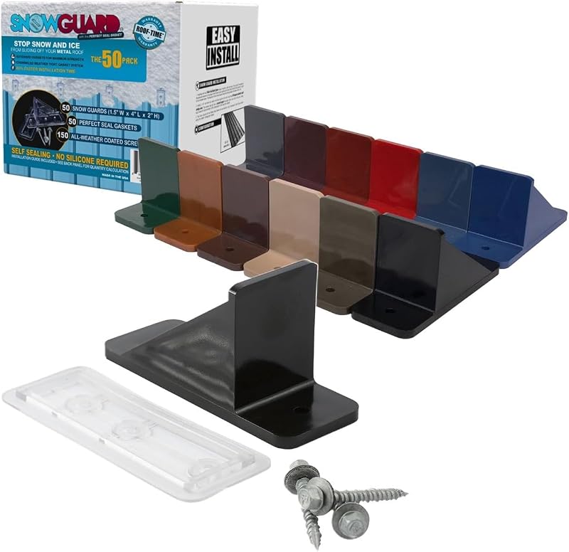 50 Protectores nieve techos metálicos con juntas de sellado