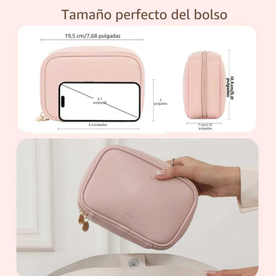 Bolsa maquillaje viaje con cremallera impermeable