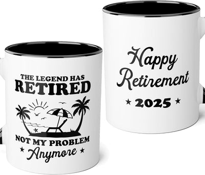 Taza café regalo jubilación colegas hombres Not My Problem Anymore