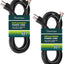 Cable 3 conductores 9ft 14awg negro pack 2