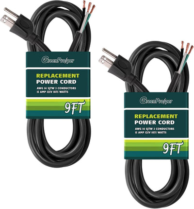 Cable 3 conductores 9ft 14awg negro pack 2