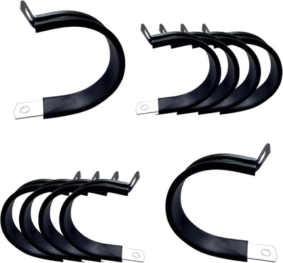 10 Abrazaderas Cable Acero Inox 2pulg Aisladas Goma